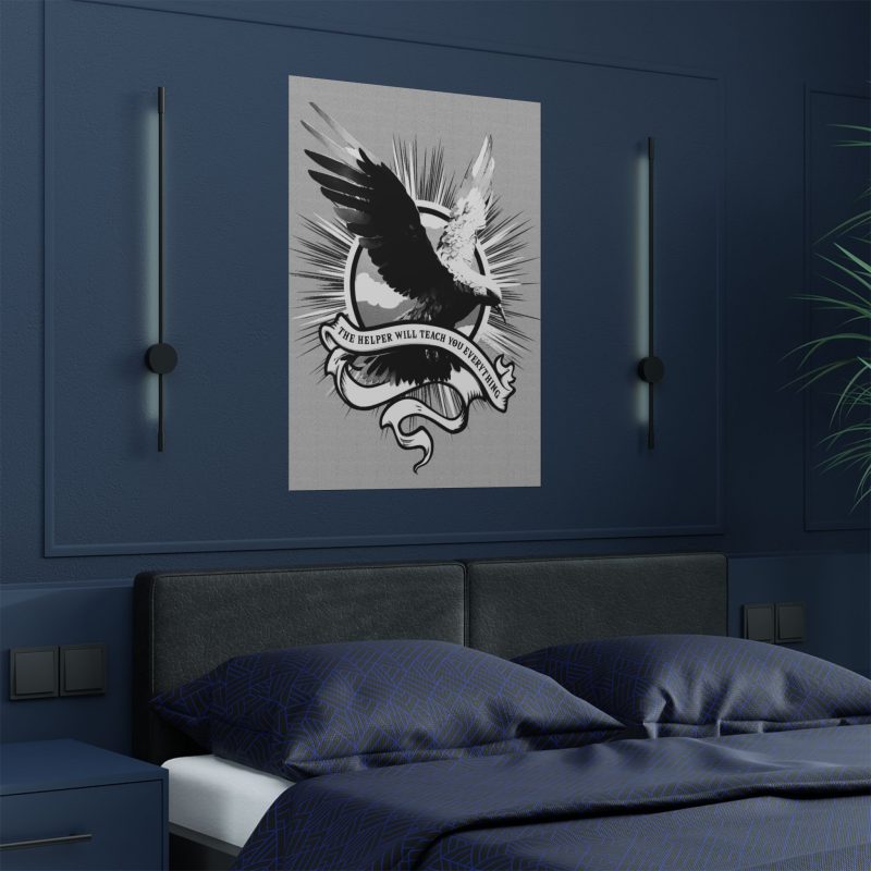 “The Holy Spirit Will Teach You” – Black & White Etched Poster (John 14:26) - Image 9