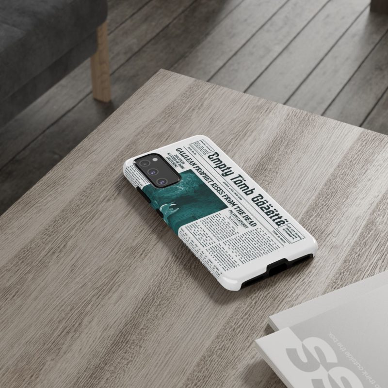 Vintage “Empty Tomb” Newspaper Phone Case – He Is Risen White Edition - Image 7