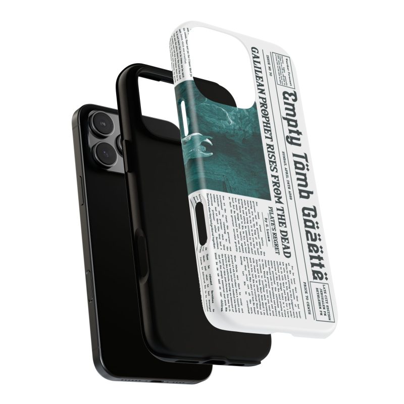 Vintage “Empty Tomb” Newspaper Phone Case – He Is Risen White Edition - Image 9