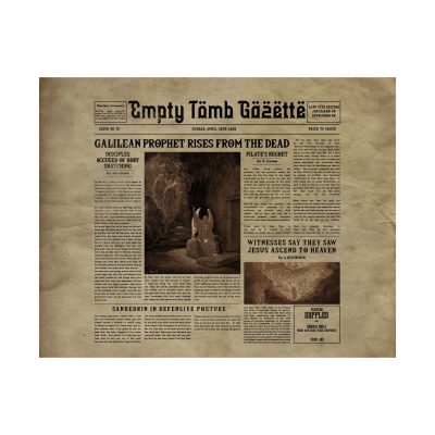 Vintage Newspaper-Style Satin Poster – “Galilean Prophet Rises from the Dead”