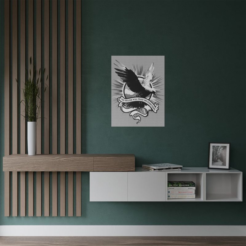 “The Holy Spirit Will Teach You” – Black & White Etched Poster (John 14:26) - Image 4