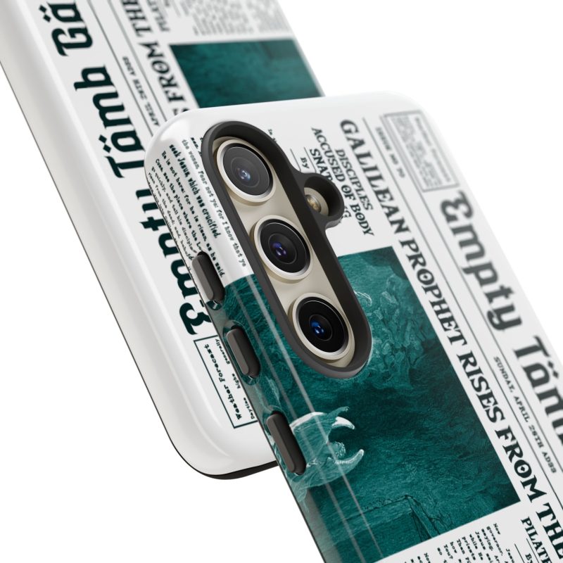 Vintage “Empty Tomb” Newspaper Phone Case – He Is Risen White Edition - Image 8