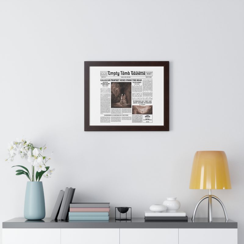 Framed Vintage Newspaper Poster – “Galilean Prophet Rises from the Dead” (White Background) - Image 14