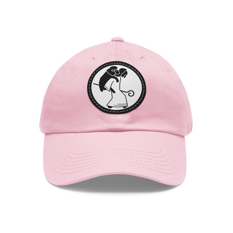 Leather Patch Hat – The Shepherd & Lost Sheep Design (Unisex) - Image 11