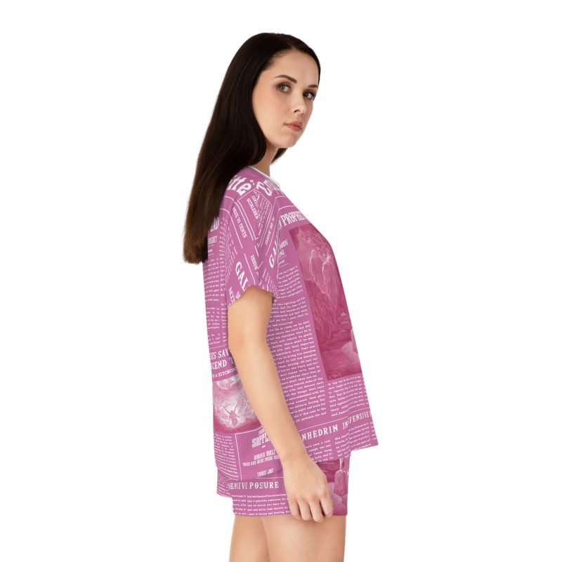 Women’s Pink Pajama Set – “Prophet Rises From the Dead!” Empty Tomb Design - Image 3