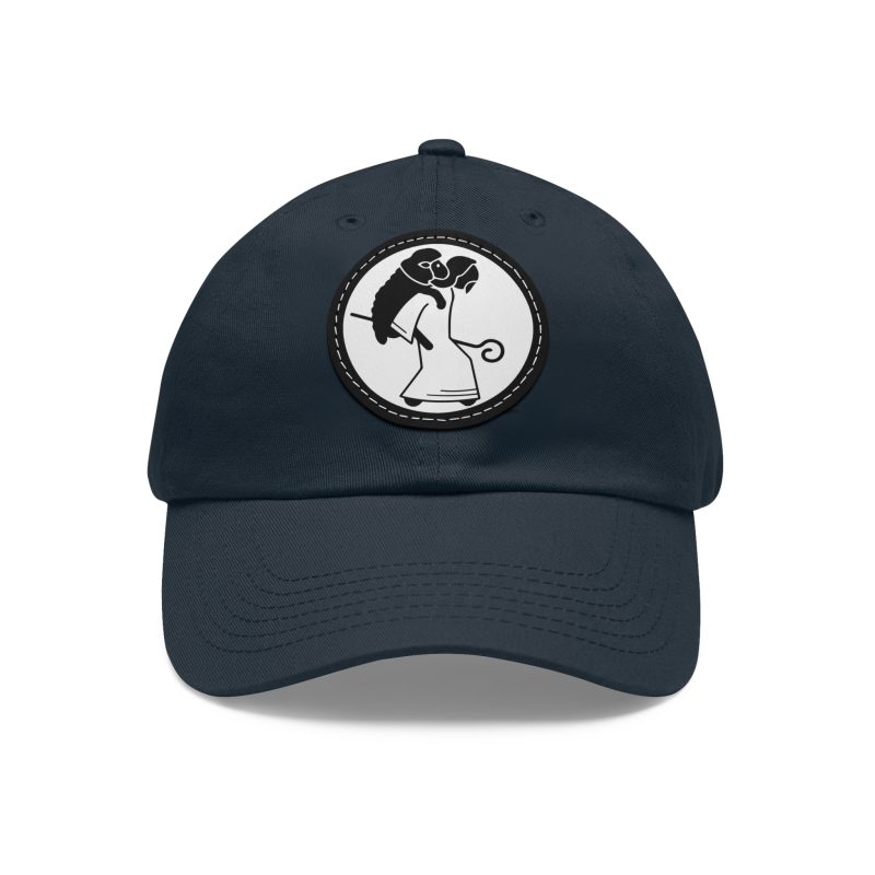 Leather Patch Hat – The Shepherd & Lost Sheep Design (Unisex) - Image 10