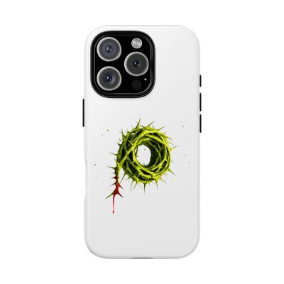 White Phone Case – Crown of Thorns Design (Symbol of Sacrifice & Strength)