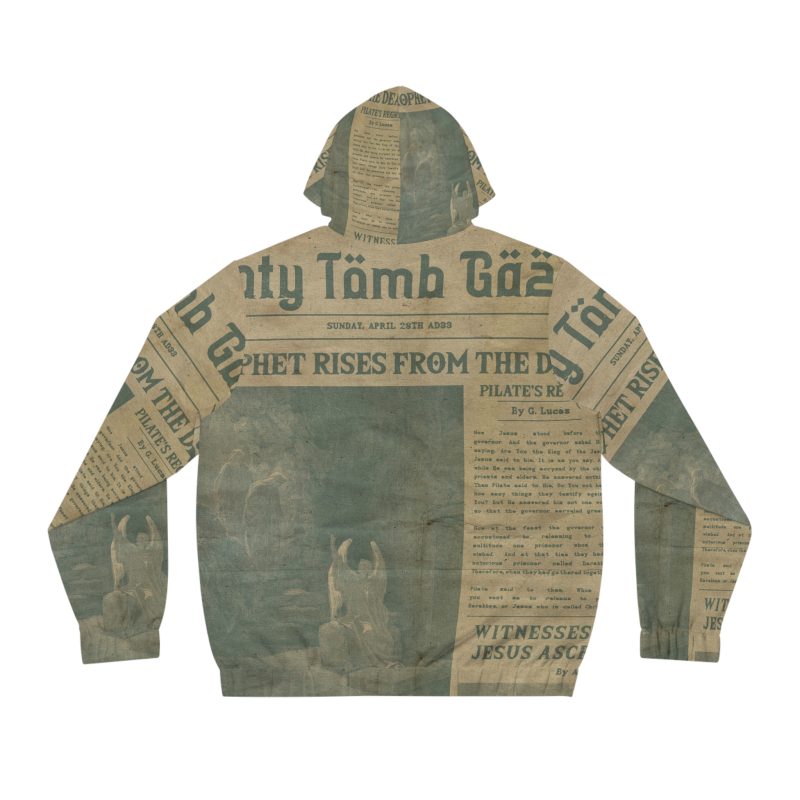 Rustic Vintage Full Zip Hoodie – “Empty Tomb” Design - Image 3