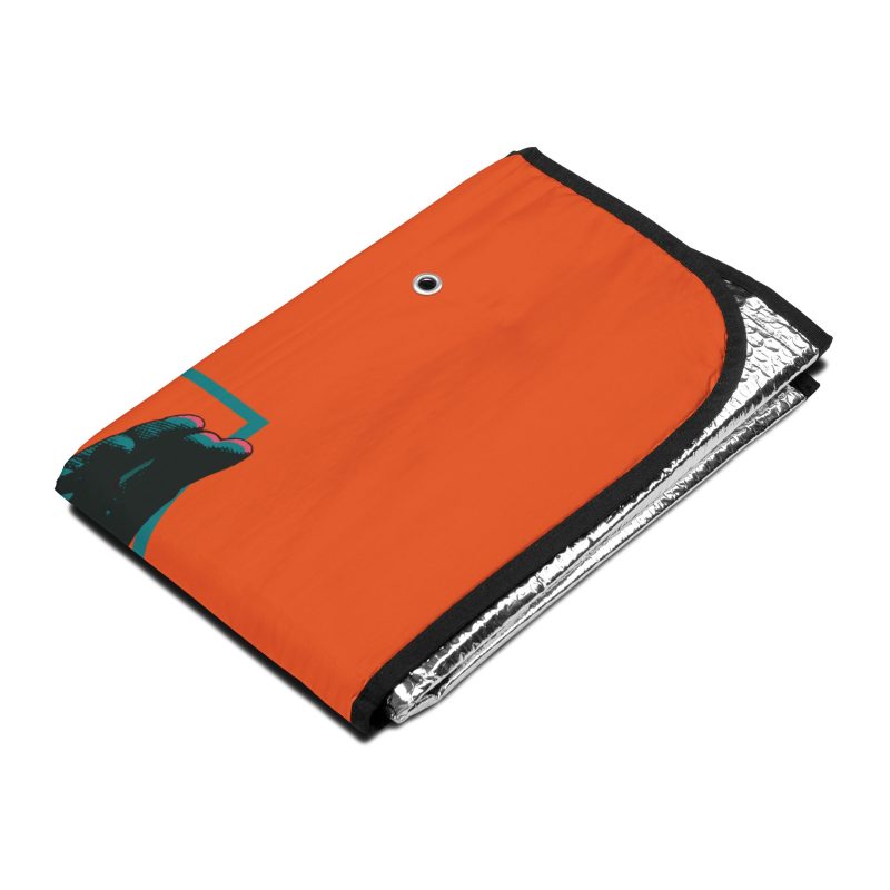 Vehicle Sunshade – Open Hands in Prayer with “Our Father Who Art in Heaven” (Orange) - Image 8