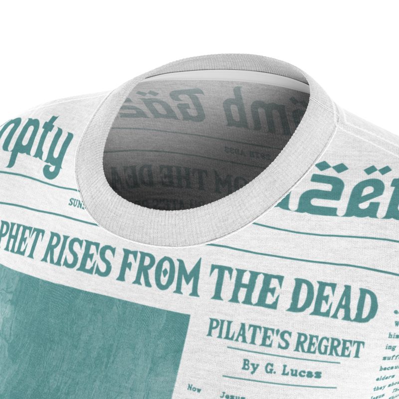 Women’s White T-Shirt – “Empty Tomb” Design in Green Font - Image 6