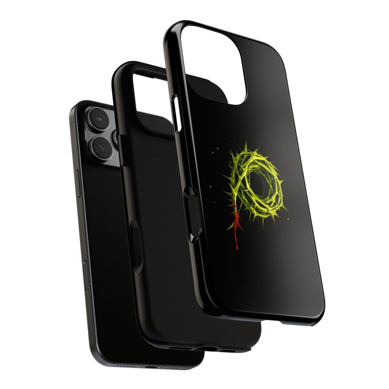 Black Phone Case – Crown of Thorns Design (Symbol of Sacrifice & Strength) - Image 6