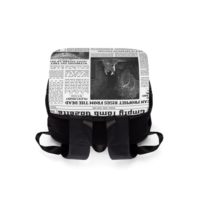 Casual Shoulder Backpack – “Empty Tomb” Design with “Prophet Rises from the Dead” Headline - Image 4