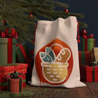 Colorful Gift Bag – “Fish and Loaves” Miracle Design