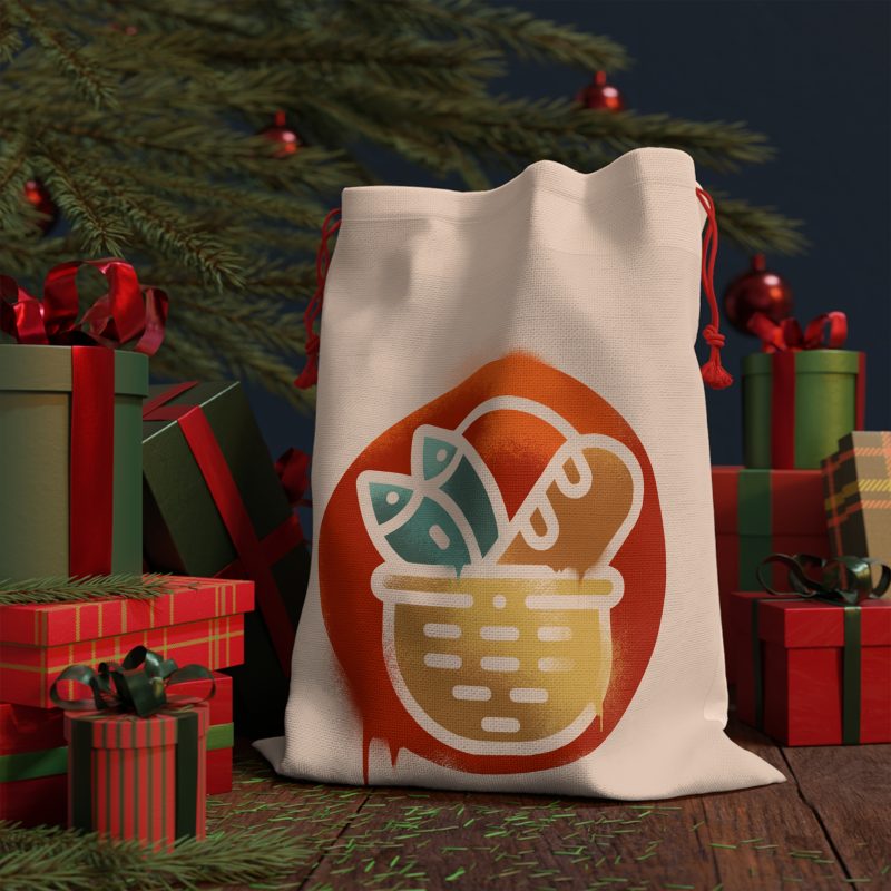 Colorful Gift Bag – “Fish and Loaves” Miracle Design - Image 2