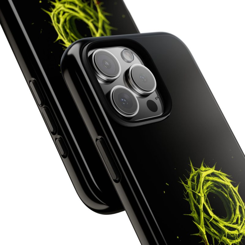 Black Phone Case – Crown of Thorns Design (Symbol of Sacrifice & Strength) - Image 5