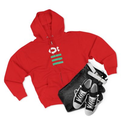 Full-Zip Hoodie – Ichthys Fish & Scripture Symbol (Front and Back Print)