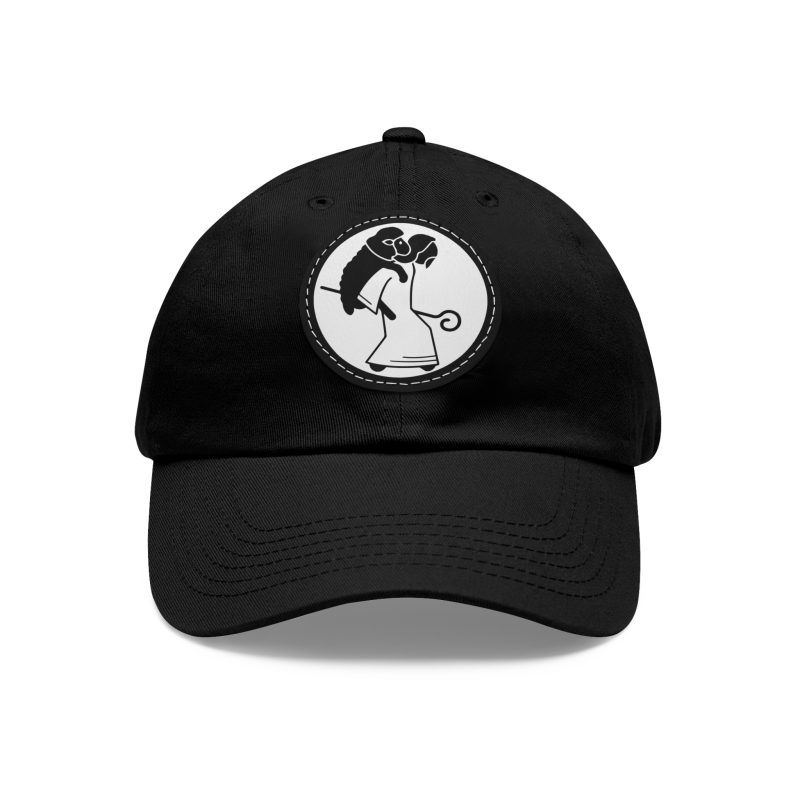 Leather Patch Hat – The Shepherd & Lost Sheep Design (Unisex) - Image 7