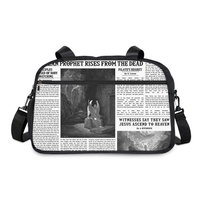 Fitness Duffel Bag – “Empty Tomb” Design with “Prophet Rises from the Dead” Headline - Image 3