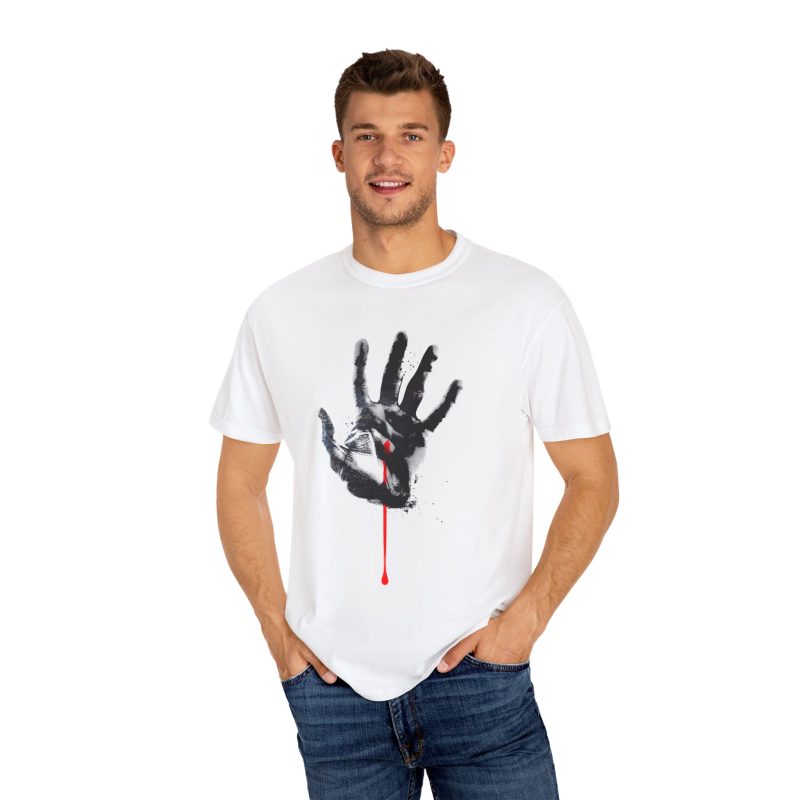 Graphic T-Shirt – Pierced Hand Design (Symbol of Sacrifice & Redemption) - Image 2