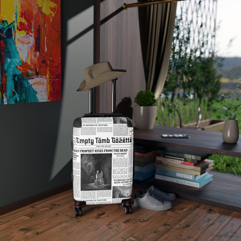 Travel Suitcase – “Empty Tomb Gazette” Vintage Newspaper Design - Image 2