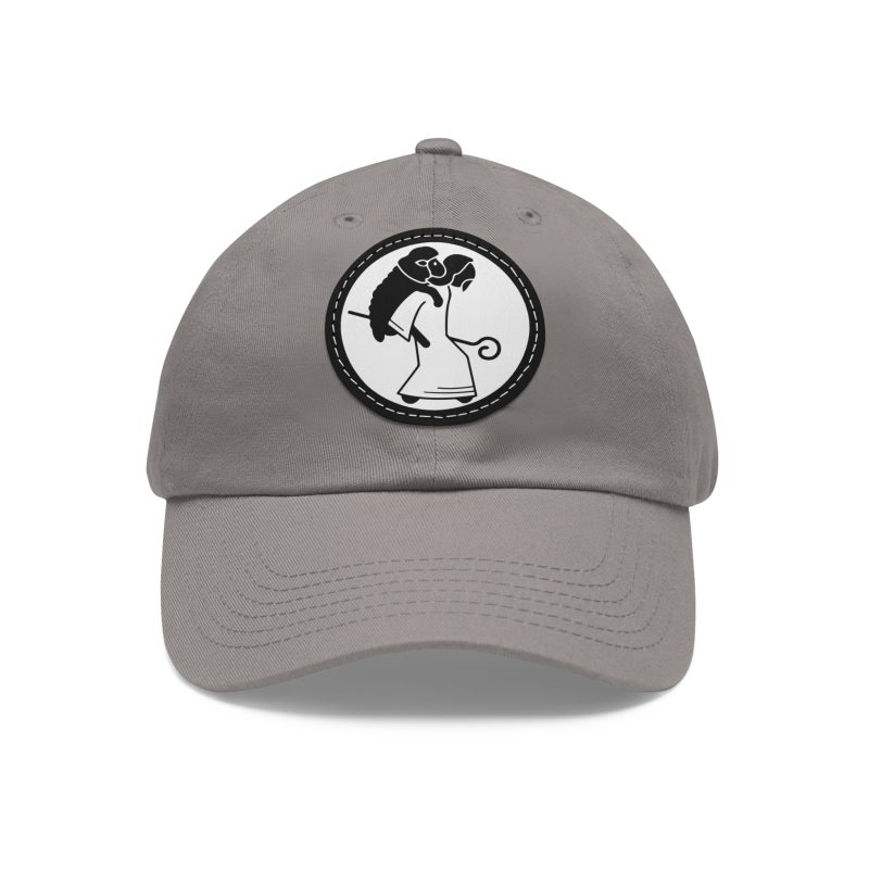Leather Patch Hat – The Shepherd & Lost Sheep Design (Unisex) - Image 12
