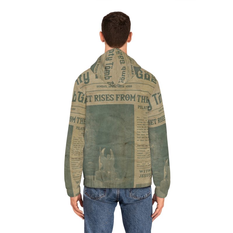 Rustic Vintage Full Zip Hoodie – “Empty Tomb” Design - Image 4