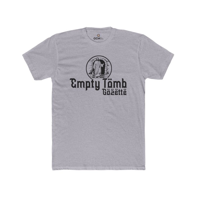 Empty Tomb Gazette T-Shirt – Vintage Newspaper Design - Image 5