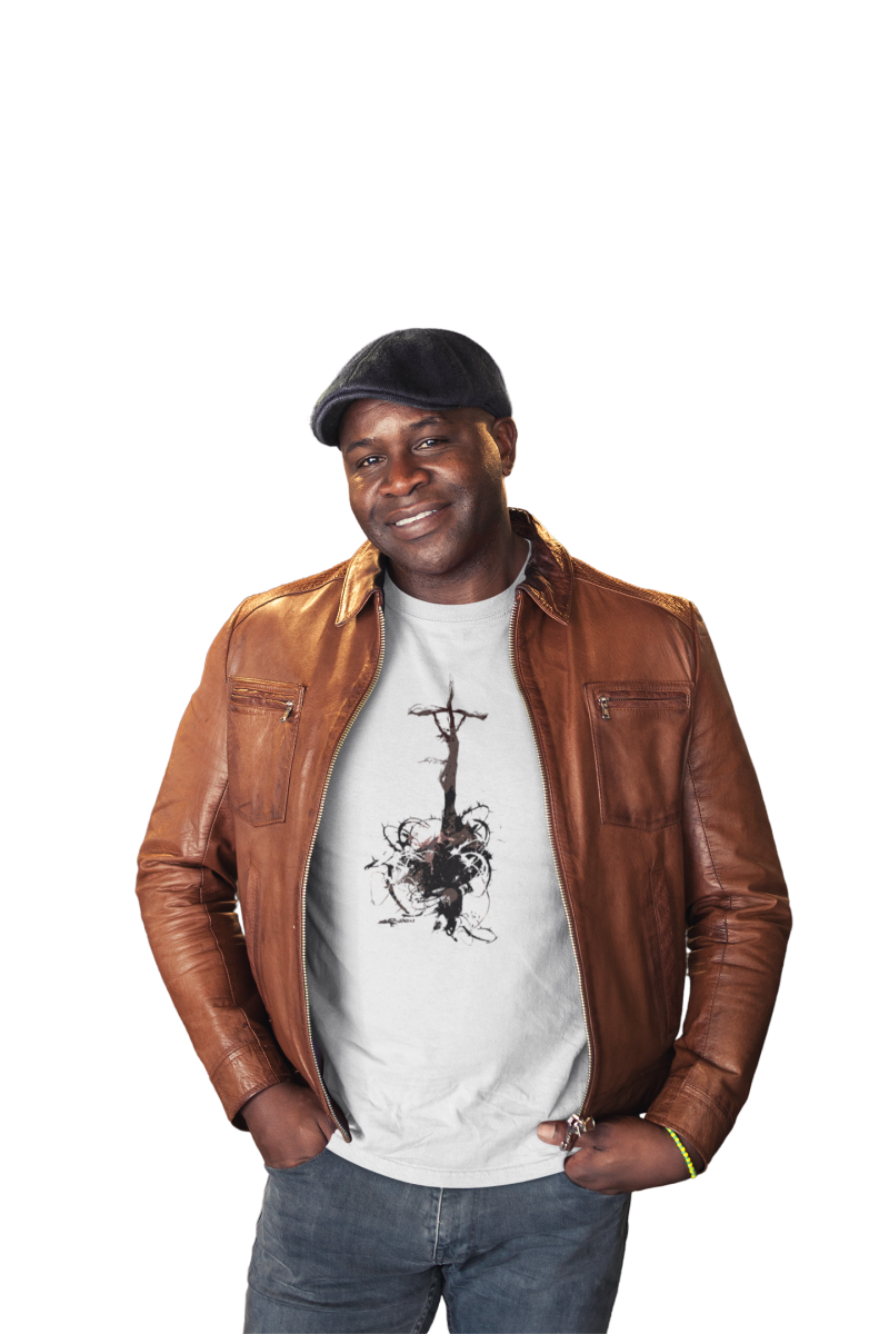 Heart of Jesus T-Shirt – Cross & Christ Design (Unisex) - Image 2