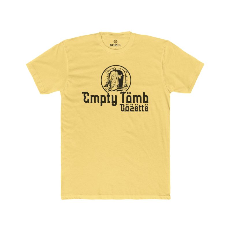 Empty Tomb Gazette T-Shirt – Vintage Newspaper Design - Image 7