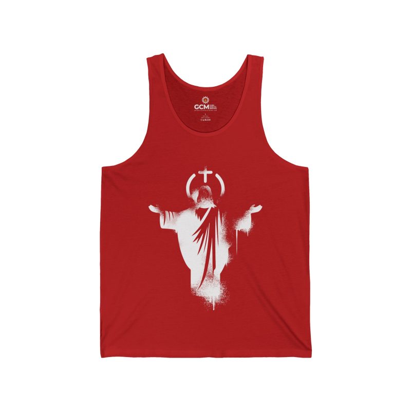 Copy of Ascended Son Tank Top – Jesus with Halo & Cross Design, W (Unisex) - Image 10