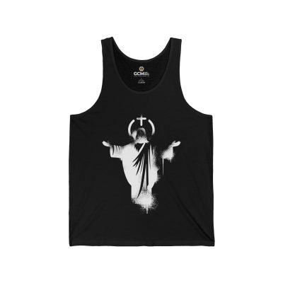 Copy of Ascended Son Tank Top – Jesus with Halo & Cross Design, W (Unisex)
