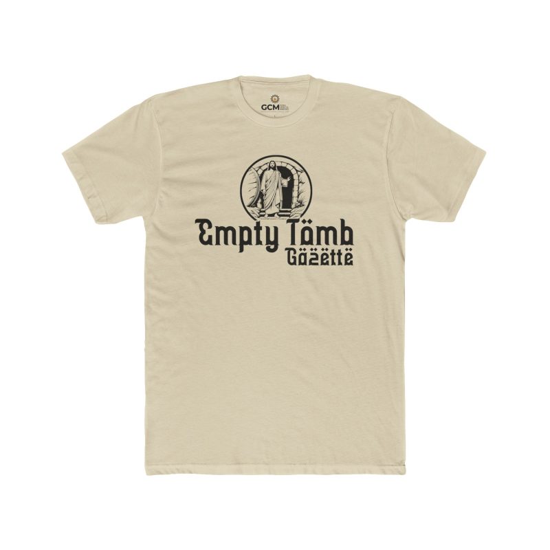 Empty Tomb Gazette T-Shirt – Vintage Newspaper Design - Image 4