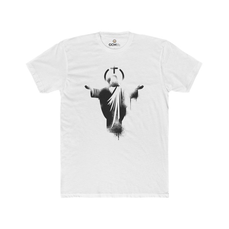 Ascended Son T-Shirt – Jesus with Halo & Cross Design