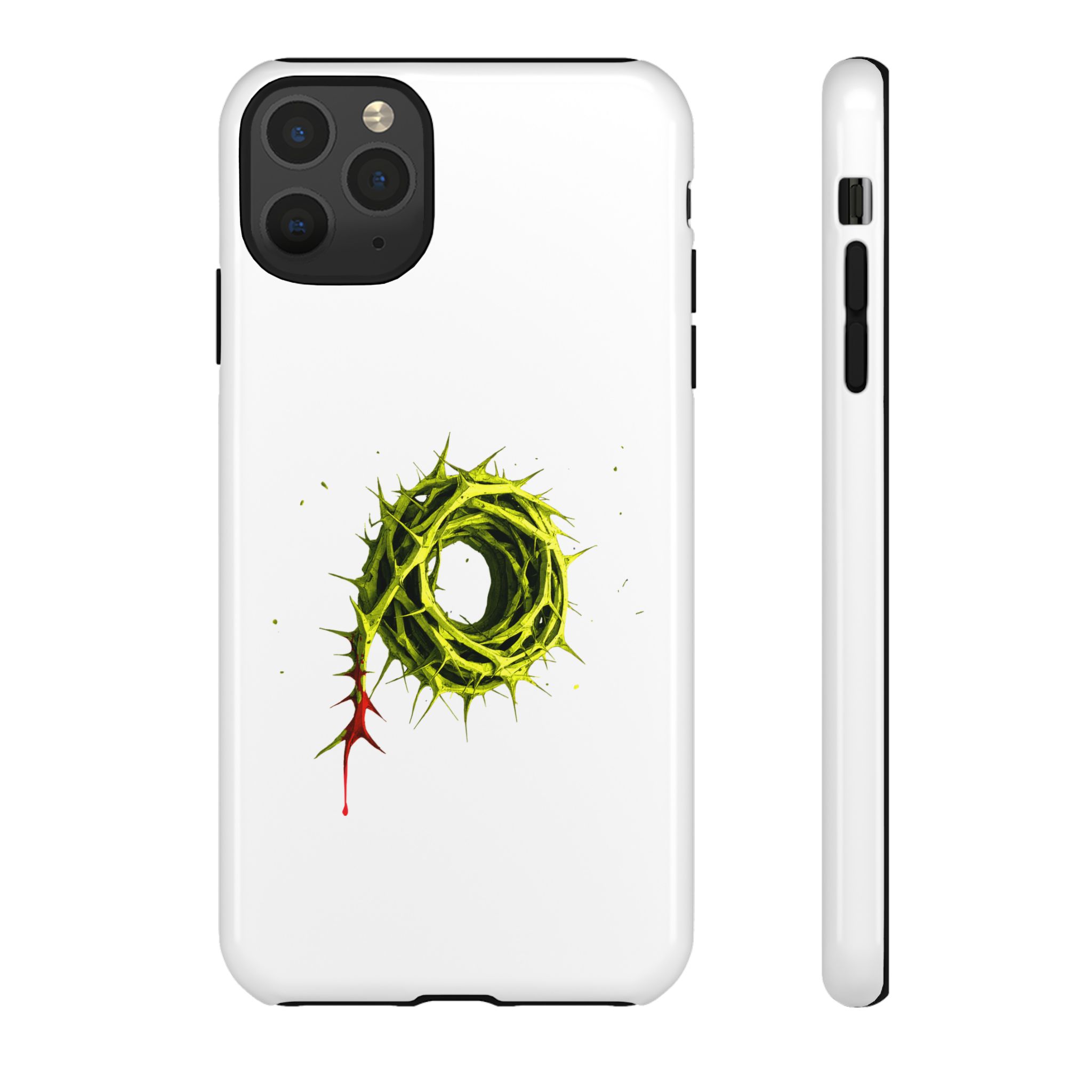 White Phone Case – Crown of Thorns Design (Symbol of Sacrifice & Strength) - Image 14