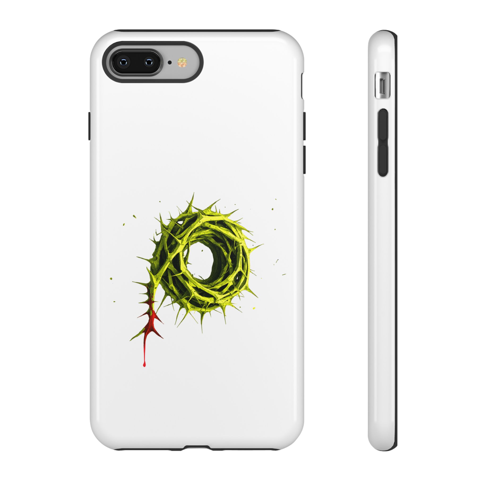 White Phone Case – Crown of Thorns Design (Symbol of Sacrifice & Strength) - Image 6