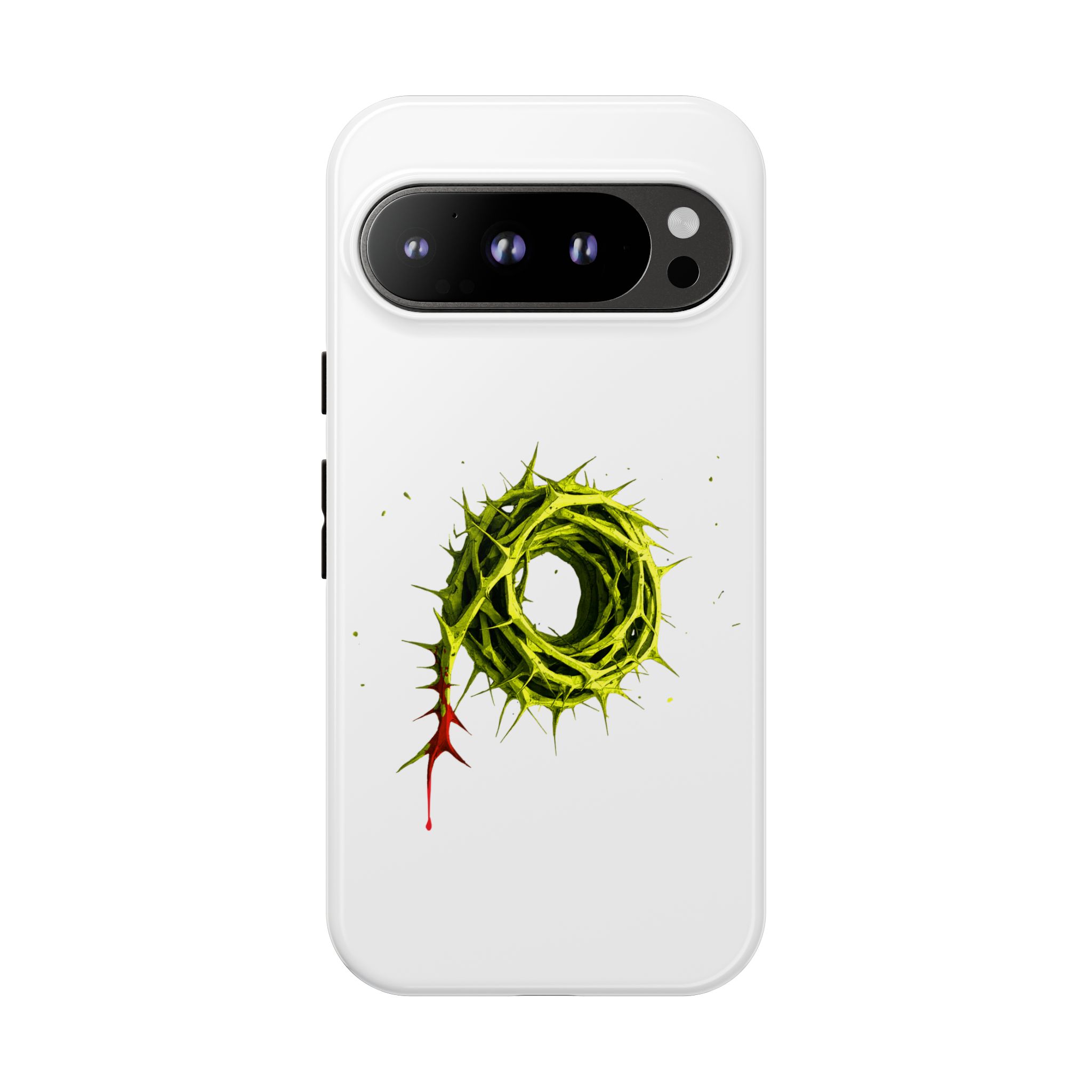 White Phone Case – Crown of Thorns Design (Symbol of Sacrifice & Strength) - Image 82