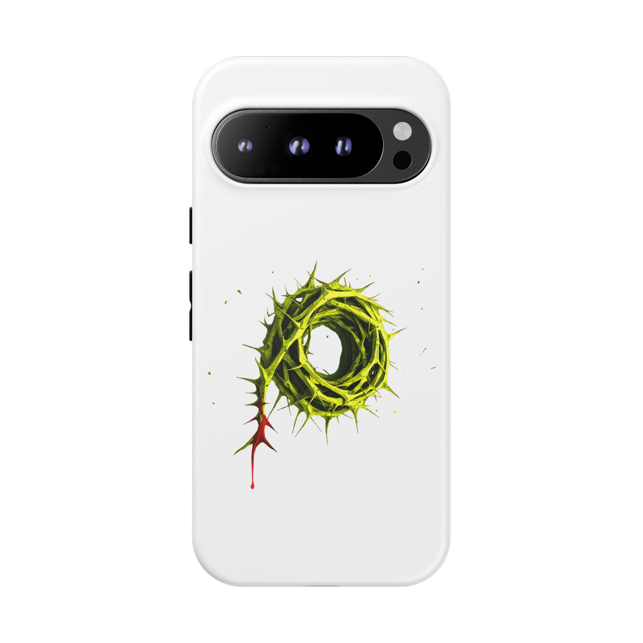 White Phone Case – Crown of Thorns Design (Symbol of Sacrifice & Strength) - Image 83