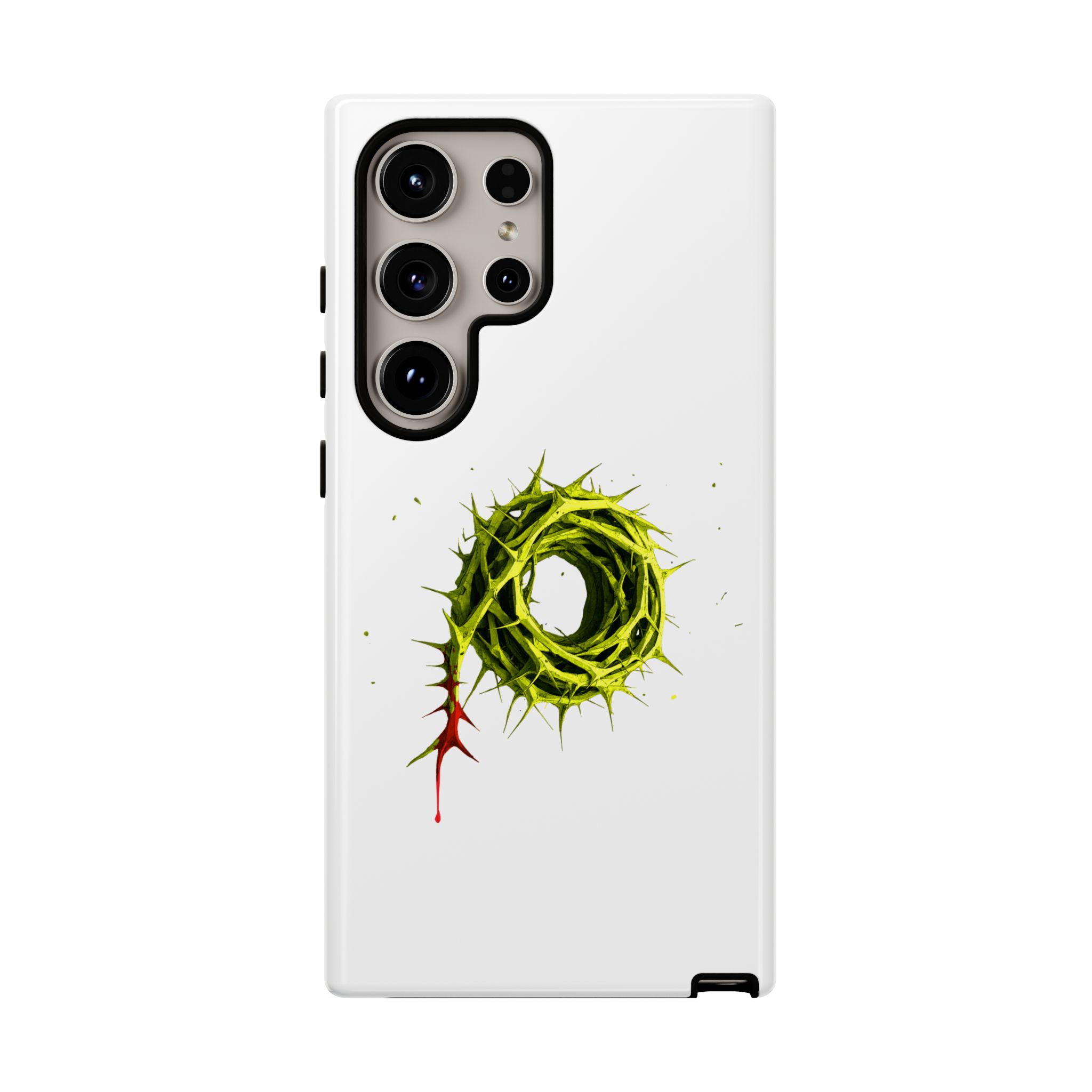White Phone Case – Crown of Thorns Design (Symbol of Sacrifice & Strength) - Image 72