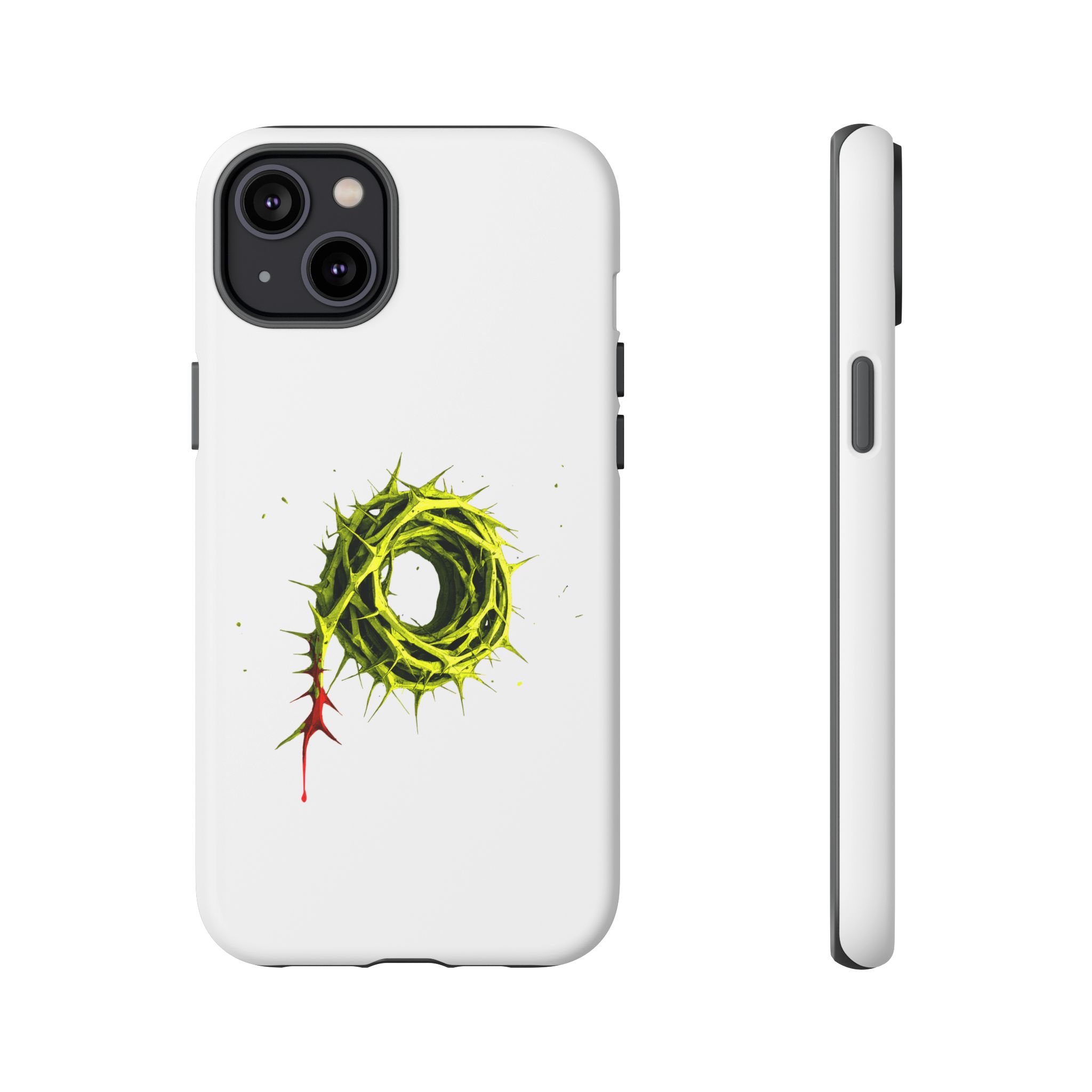 White Phone Case – Crown of Thorns Design (Symbol of Sacrifice & Strength) - Image 51