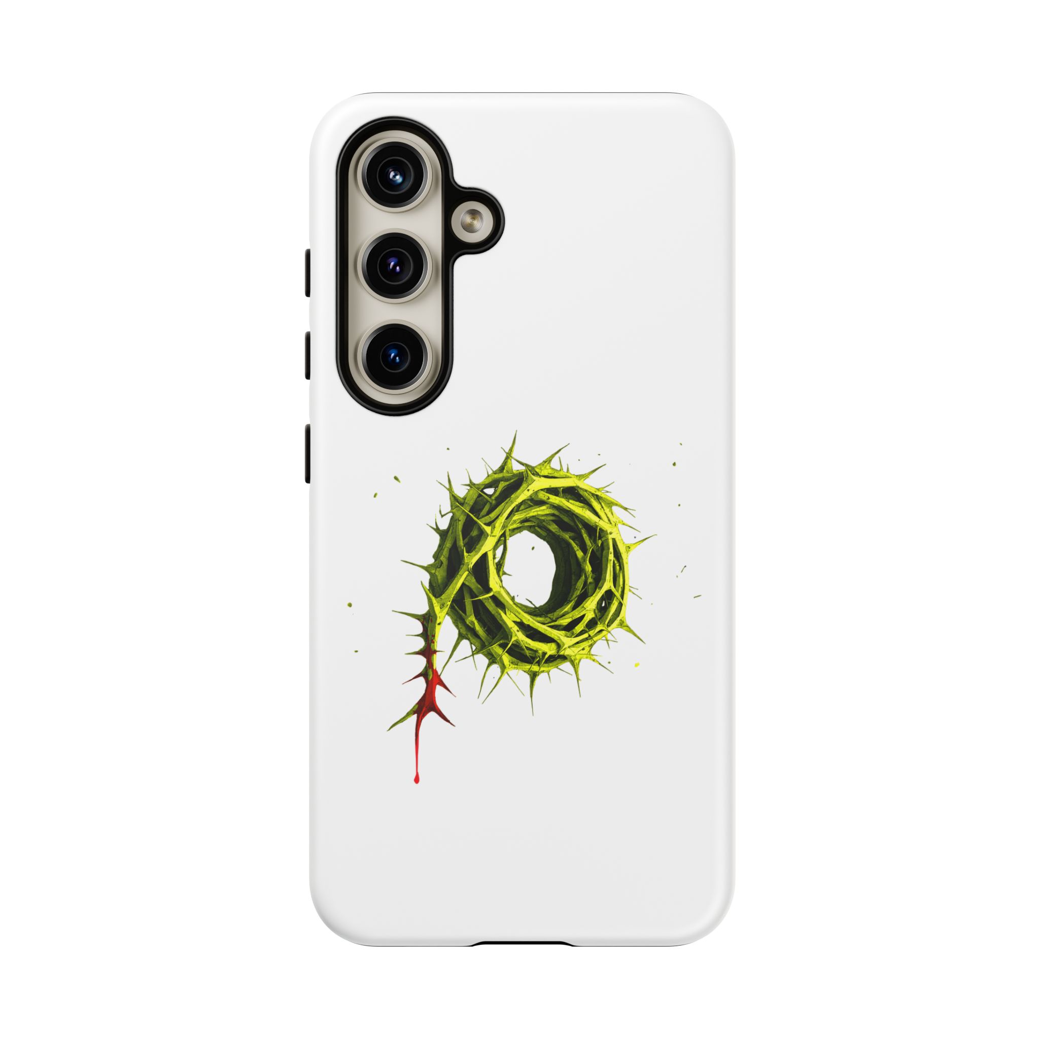 White Phone Case – Crown of Thorns Design (Symbol of Sacrifice & Strength) - Image 69