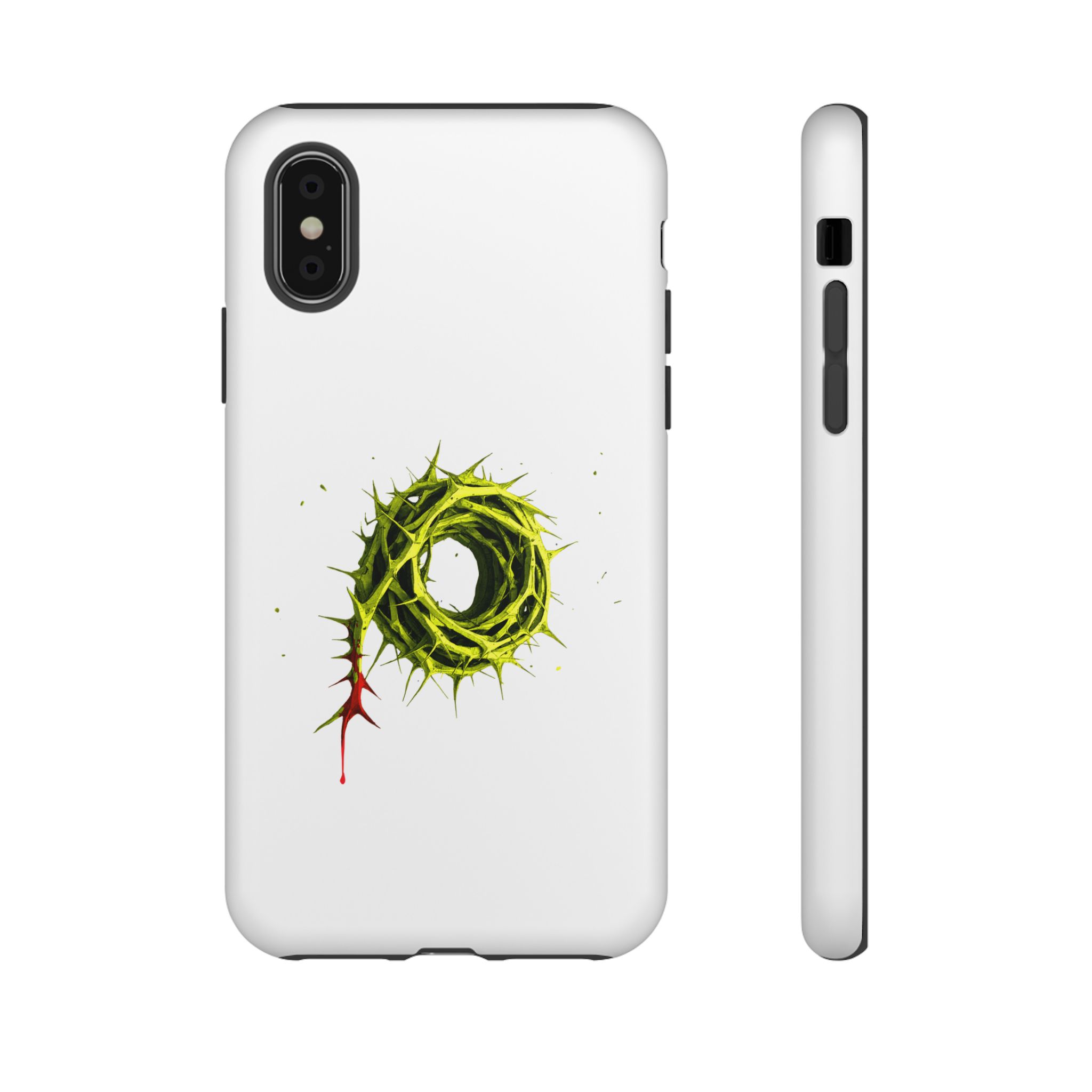 White Phone Case – Crown of Thorns Design (Symbol of Sacrifice & Strength) - Image 11