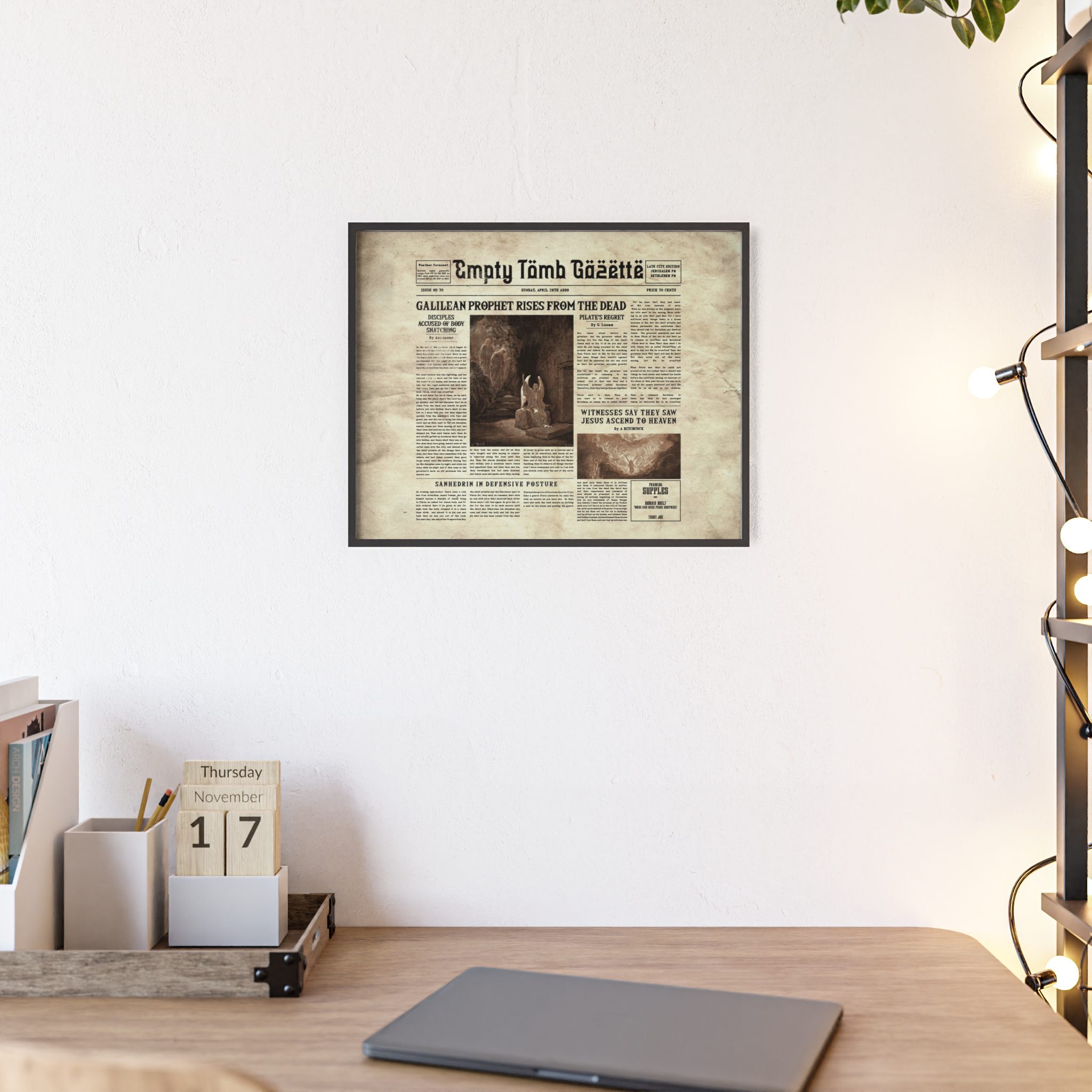 “Empty Tomb” Wooden Framed Poster - Image 4