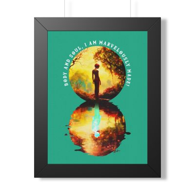Framed Inspirational Wall Art - (Psalm 139:14)