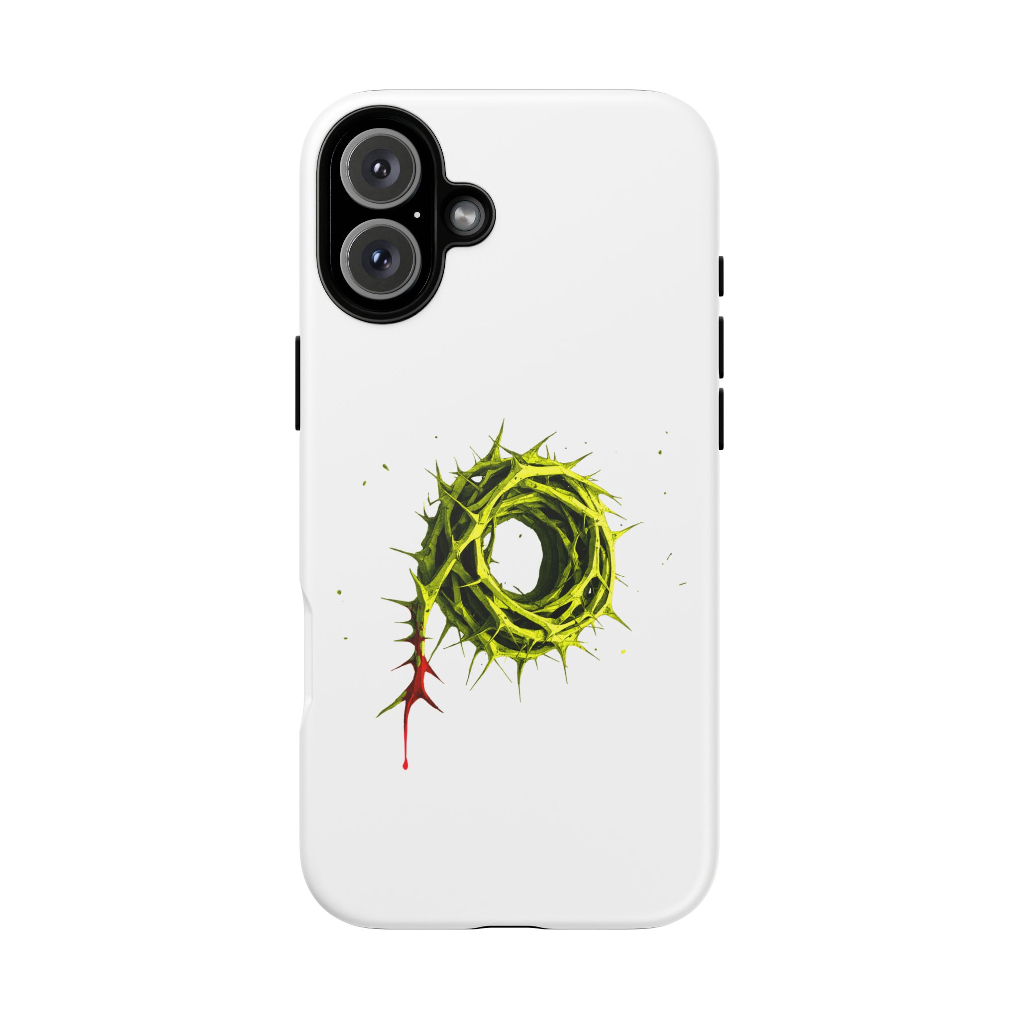 White Phone Case – Crown of Thorns Design (Symbol of Sacrifice & Strength) - Image 75