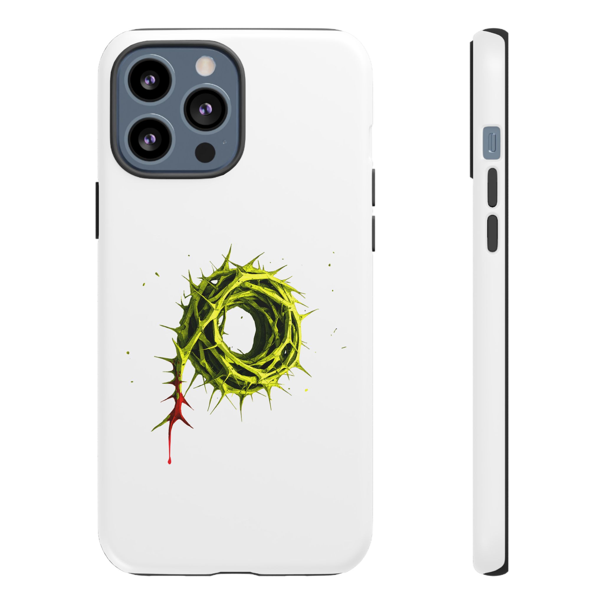 White Phone Case – Crown of Thorns Design (Symbol of Sacrifice & Strength) - Image 35