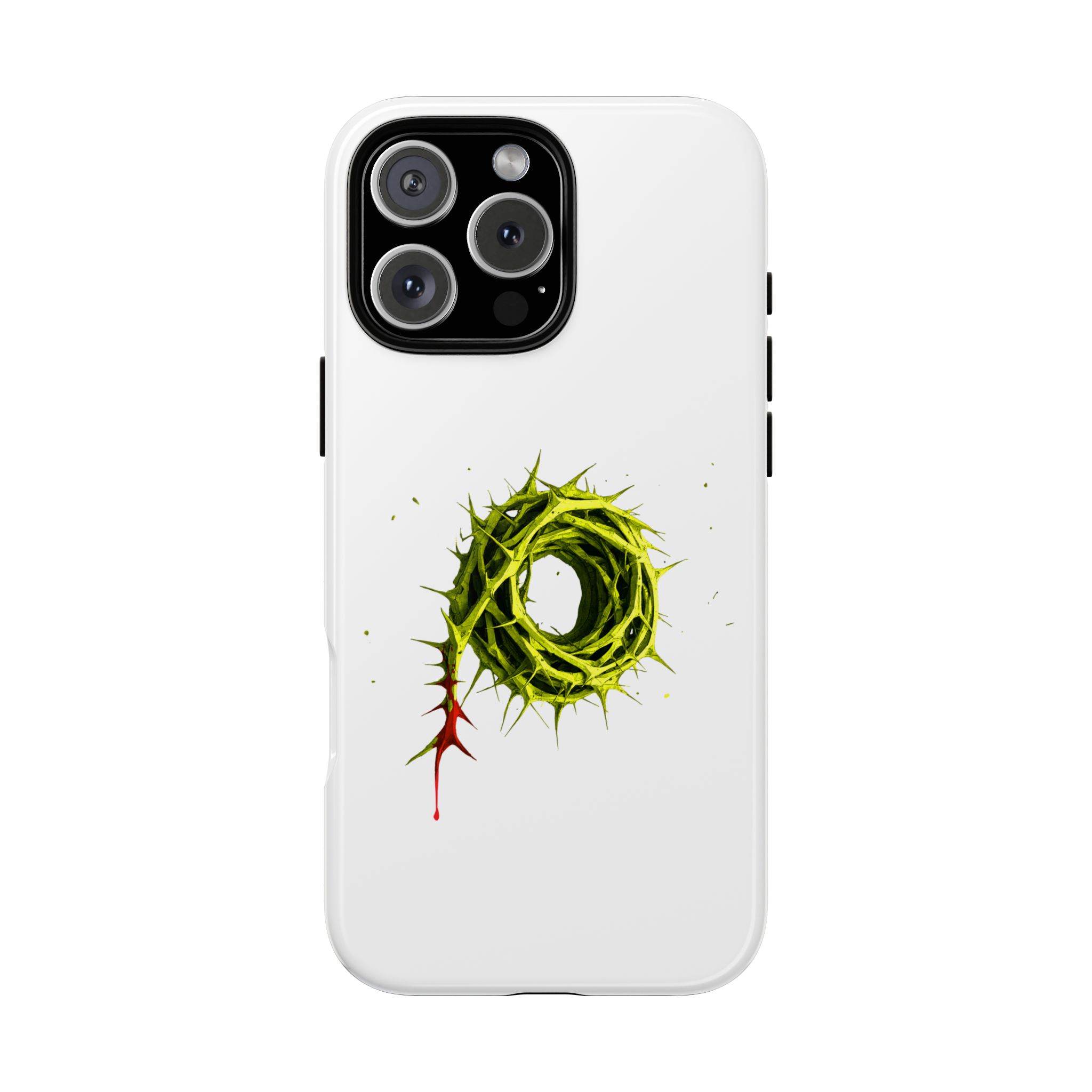 White Phone Case – Crown of Thorns Design (Symbol of Sacrifice & Strength) - Image 77