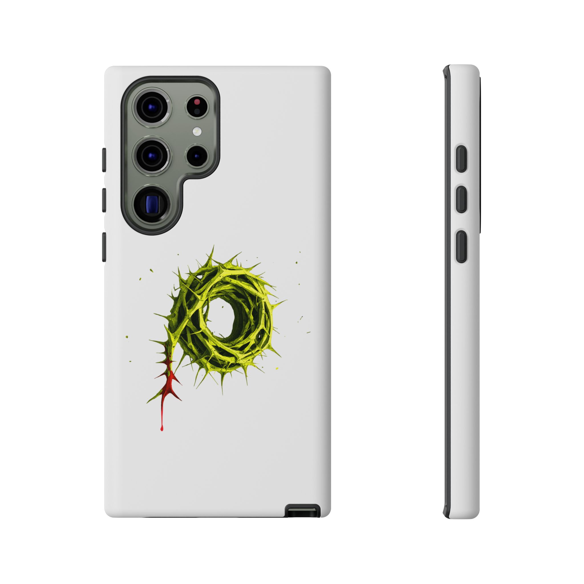 White Phone Case – Crown of Thorns Design (Symbol of Sacrifice & Strength) - Image 59