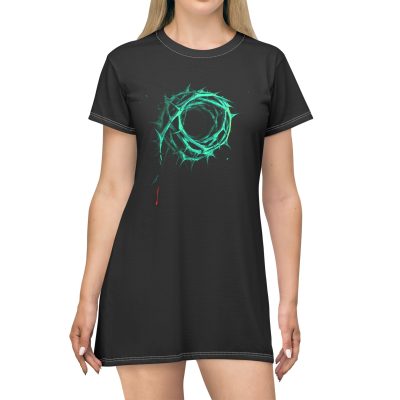 "Crown of Thorns" Black T-Shirt Dress