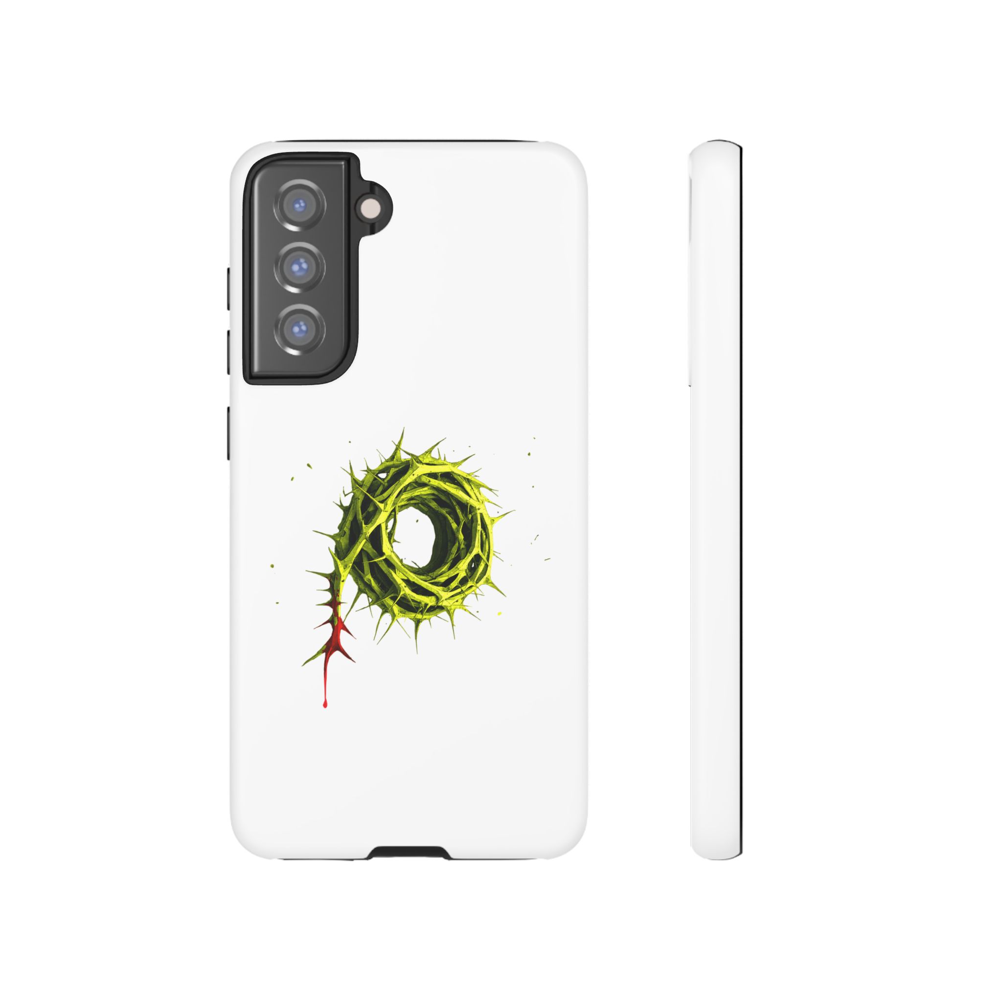 White Phone Case – Crown of Thorns Design (Symbol of Sacrifice & Strength) - Image 43