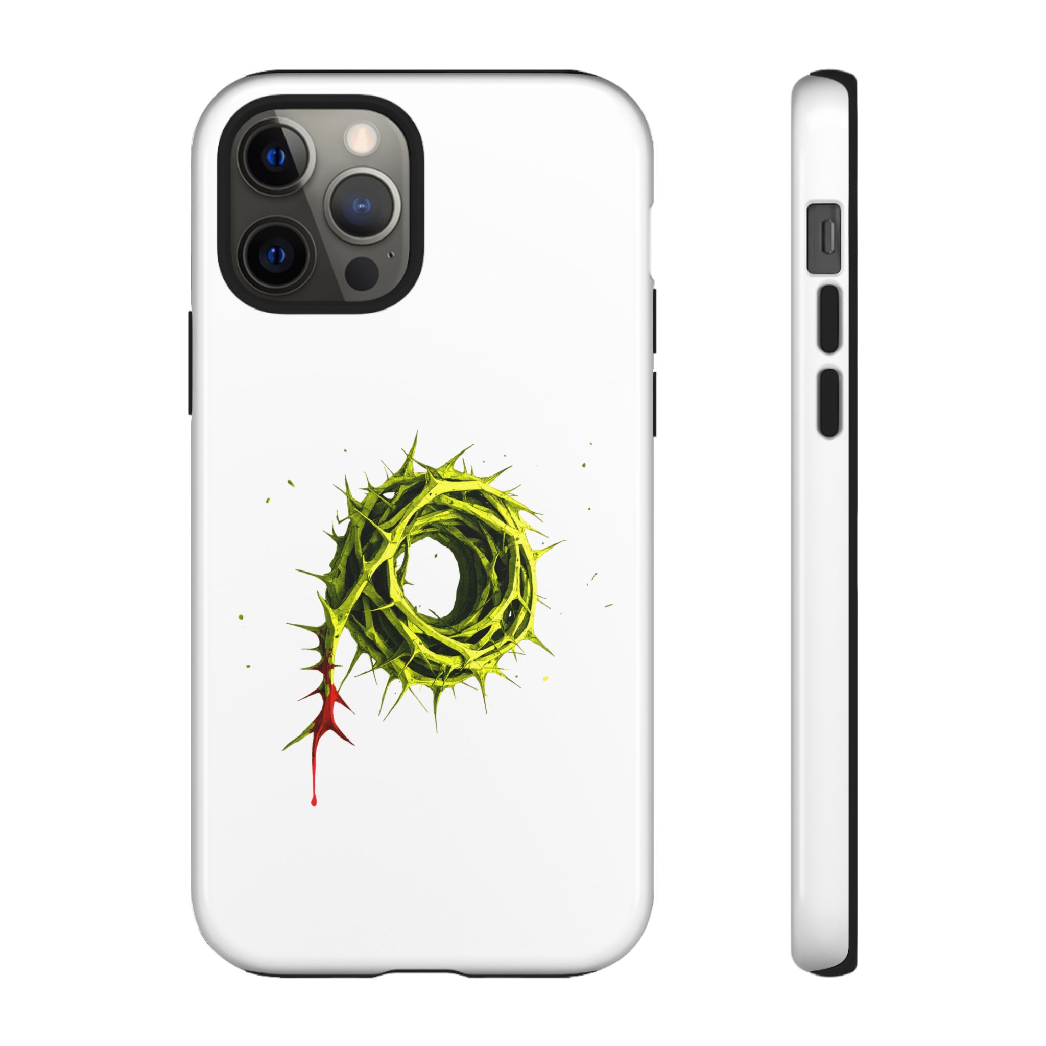 White Phone Case – Crown of Thorns Design (Symbol of Sacrifice & Strength) - Image 26